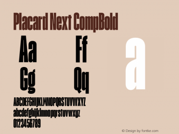PlacardNext-CompBold Version 1.00图片样张