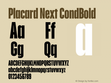 PlacardNext-CondBold Version 1.00图片样张