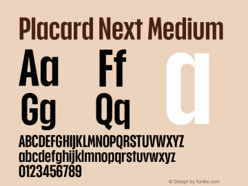 PlacardNext-Medium Version 1.00图片样张