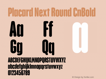 PlacardNextRound-CnBold Version 1.00图片样张