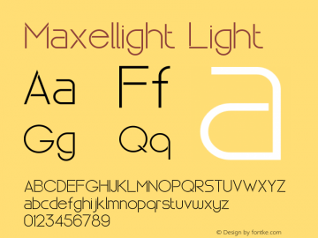 Maxellight Light Version 1.002;Fontself Maker 3.4.0图片样张