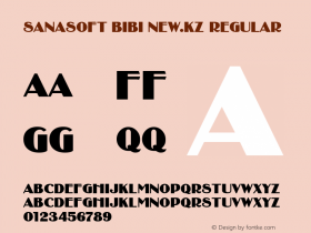 Sanasoft Bibi New.kz 1.1 Font Sample