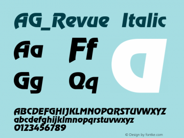 AG_Revue Italic 001.000 Font Sample