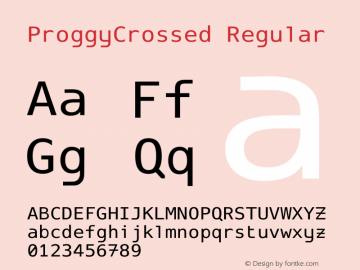 ProggyCrossed 1.1.5 Font Sample