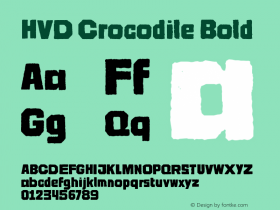 HVD Crocodile Bold Version 1.000图片样张