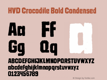 HVD Crocodile Bold Condensed Version 1.000图片样张