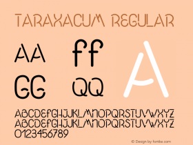 Taraxacum Version 1.003;Fontself Maker 3.4.0 Font Sample