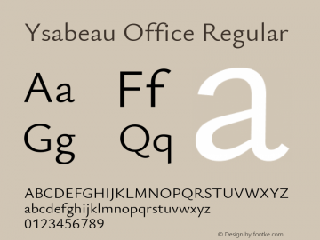 Ysabeau Office Regular Version 0.008图片样张