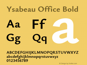 Ysabeau Office Bold Version 0.008图片样张