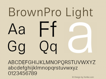 BrownPro Font For Mobile