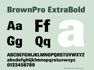 BrownPro ExtraBold Version 1.000;com.myfonts.easy.shinn.brown-pro.extrabold.wfkit2.version.4yDe Font Sample