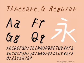 TAhetare_G Version 1.00 Font Sample