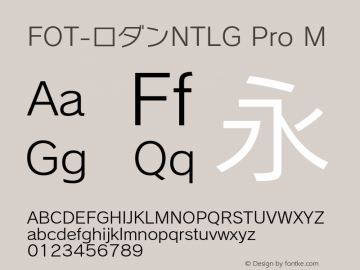 FOT-ロダンNTLG Pro M  Font Sample