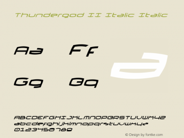 Thundergod II Italic Italic 2图片样张