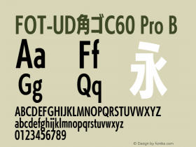 FOT-UD角ゴC60 Pro B  Font Sample