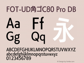 FOT-UD角ゴC80 Pro DB  Font Sample