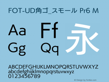 FOT-UD角ゴ_スモール Pr6 M  Font Sample