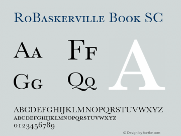 RoBaskerville字体,RoBaskerville Book SC