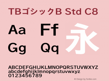 TBゴシックB Std C8  Font Sample