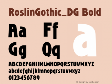 RoslinGothic_DG Bold 001.001 Font Sample