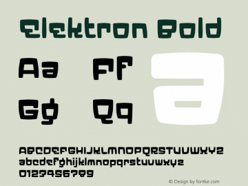 Elektron Bold 001.000 Font Sample