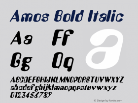 AmosBoldItalic Altsys Fontographer 4.1 1/30/95 {DfLp-URBC-66E7-7FBL-FXFA}图片样张