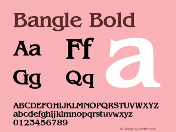 BangleBold Altsys Fontographer 4.1 1/27/95 {DfLp-URBC-66E7-7FBL-FXFA}图片样张