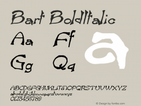 BartBoldItalic Altsys Fontographer 4.1 12/26/94 {DfLp-URBC-66E7-7FBL-FXFA}图片样张