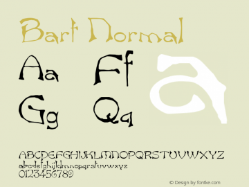 BartNormal Altsys Fontographer 4.1 12/20/94 {DfLp-URBC-66E7-7FBL-FXFA} Font Sample