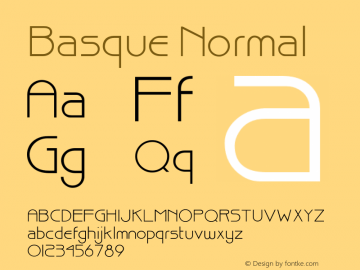BasqueNormal Altsys Fontographer 4.1 12/20/94 {DfLp-URBC-66E7-7FBL-FXFA}图片样张