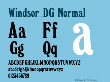 Windsor_DG Normal 1.000 Font Sample