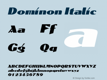 DominonItalic Altsys Fontographer 4.1 12/28/94 {DfLp-URBC-66E7-7FBL-FXFA}图片样张