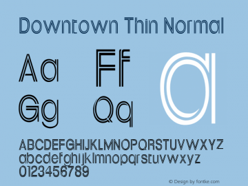 DowntownThinNormal Altsys Fontographer 4.1 1/30/95 {DfLp-URBC-66E7-7FBL-FXFA}图片样张