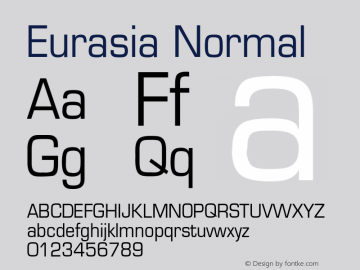 EurasiaNormal Altsys Fontographer 4.1 1/30/95 {DfLp-URBC-66E7-7FBL-FXFA} Font Sample