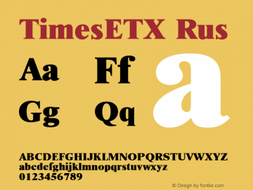 TimesETX Rus 1.0 Tue Oct 19 19:12:35 1993 Font Sample