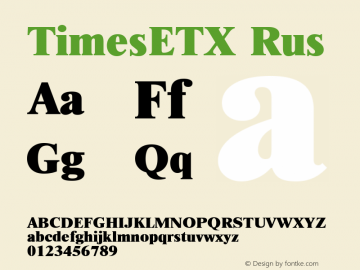 TimesETX Rus 1.0 Tue Oct 19 19:12:35 1993 Font Sample