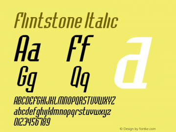 FlintstoneItalic Altsys Fontographer 4.1 2/1/95 {DfLp-URBC-66E7-7FBL-FXFA}图片样张