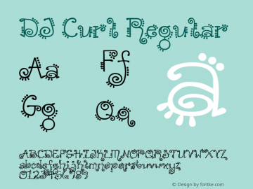 DJ Curl Regular Macromedia Fontographer 4.1 3/10/98图片样张