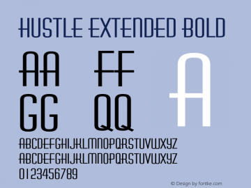 HustleExtendedBold Altsys Fontographer 4.1 1/5/95 {DfLp-URBC-66E7-7FBL-FXFA} Font Sample