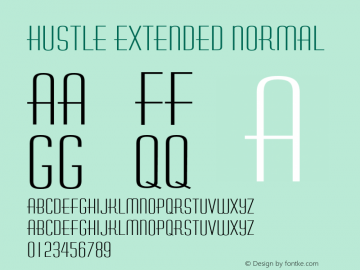 HustleExtendedNormal Altsys Fontographer 4.1 1/5/95 {DfLp-URBC-66E7-7FBL-FXFA} Font Sample