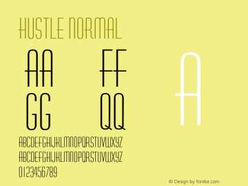 HustleNormal Altsys Fontographer 4.1 1/5/95 {DfLp-URBC-66E7-7FBL-FXFA} Font Sample