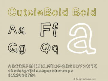 CutsieBold Bold Version 001.000图片样张