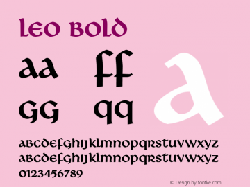LeoBold Altsys Fontographer 4.1 1/8/95 {DfLp-URBC-66E7-7FBL-FXFA} Font Sample