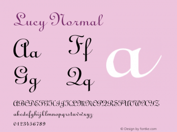 LucyNormal 1.0 Tue Jul 27 11:04:16 1993 {DfLp-URBC-66E7-7FBL-FXFA} Font Sample