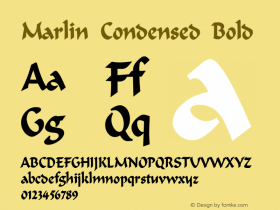 MarlinCondensedBold Altsys Fontographer 4.1 1/8/95 {DfLp-URBC-66E7-7FBL-FXFA}图片样张