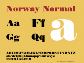 NorwayNormal 1.0 Wed Jul 28 15:10:25 1993 {DfLp-URBC-66E7-7FBL-FXFA} Font Sample