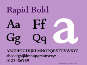 RapidBold Altsys Fontographer 4.1 1/9/95 {DfLp-URBC-66E7-7FBL-FXFA}图片样张