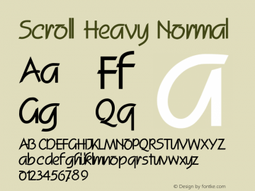 ScrollHeavyNormal Altsys Fontographer 4.1 2/1/95 {DfLp-URBC-66E7-7FBL-FXFA} Font Sample