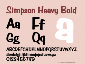 SimpsonHeavyBold Altsys Fontographer 4.1 1/10/95 {DfLp-URBC-66E7-7FBL-FXFA}图片样张