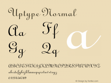 UptypeNormal Altsys Fontographer 4.1 1/10/95 {DfLp-URBC-66E7-7FBL-FXFA} Font Sample